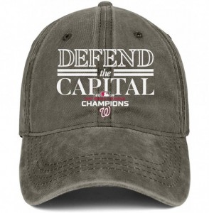 Baseball Caps Unisex Men's Women Denim 2019-National-League-Champion- Cap Stylish Cowboy Hats Athletic Caps - Brown-6 - CN18A...