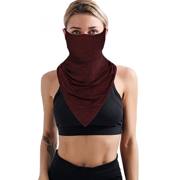 Balaclavas Women/Men Scarf Outdoor Headwear Bandana Sports Tube UV Face Mask for Workout Yoga Running - Rusty Red - CM197Y09E0Q