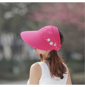Sun Hats Sun Hats Wide Brim Anti-UV Visor Hats Sunscreen Beach Cap - 7 - C31847KRKRR