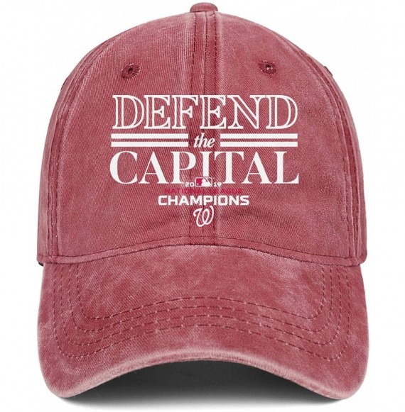 Baseball Caps Unisex Men's Women Denim 2019-National-League-Champion- Cap Stylish Cowboy Hats Athletic Caps - Red-6 - CL18A86...