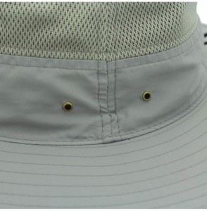Bucket Hats Wide Brim Sun Hat Mesh Bucket Hat Lightweight Bonnie Hat Perfect for Outdoor Activities - Light Grey - CL18E85ILGX