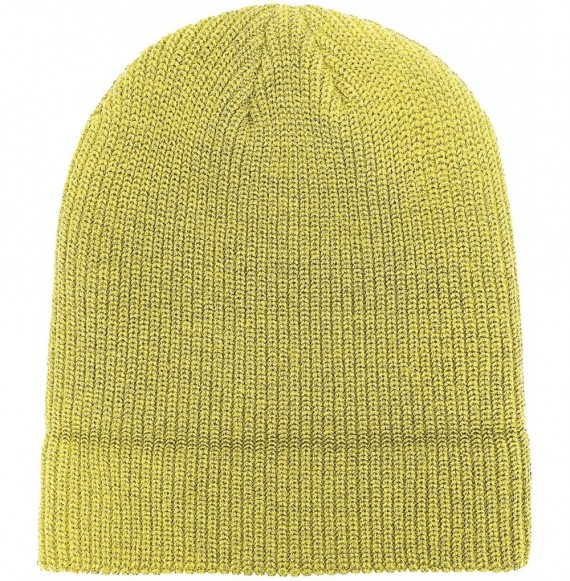 Skullies & Beanies Winter Beanie Hat Warm Knit Hats Acrylic Knit Cuff Beanie Cap for Women & Men - Mustard Yellow - CH18ZIS6QAN