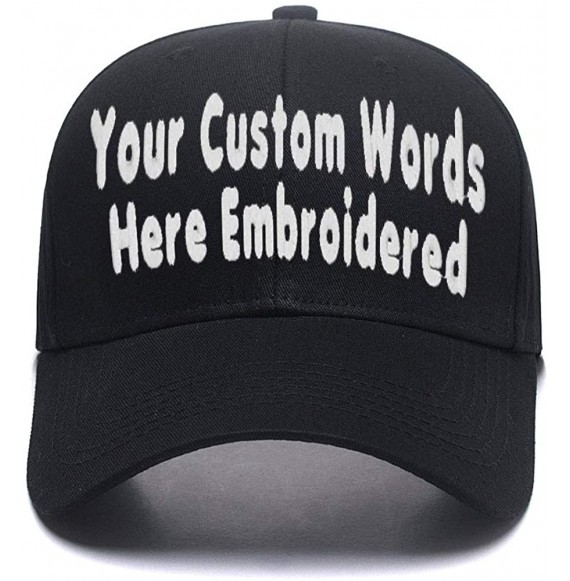 Baseball Caps Custom Embroidered Adjustable Baseball Hat Embroidery Cowboy Caps Men Women Text Gift - Black - CJ18H4708ID