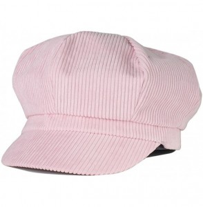 Newsboy Caps Unisex Cotton Corduroy Newsboy Cap Gatsby Ivy Hat - Pink - C112LOAGL17