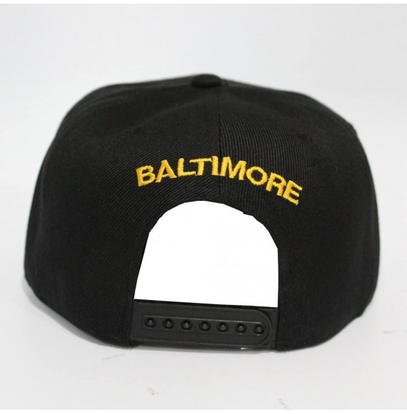 Baseball Caps Team Color City Name Black Snapback Embroidered Baseball Football Snapback Hat Unisex - Cs101 Baltimore - CS185...
