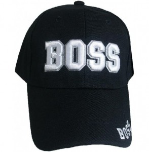 Skullies & Beanies Boss' Baseball Cap Black with 3D Embroidery- Adjustable - CR1235HVS93