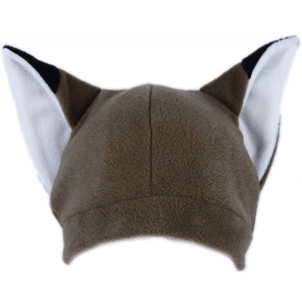 Skullies & Beanies Fleece Fox Ears Beanie Hat - Brown - CK11I6ED18R
