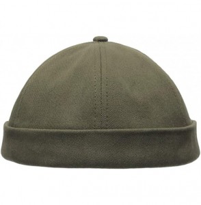 Skullies & Beanies Docker Leon Harbour Hat Watch Cap Breathable Mesh Design Retro Brimless Beanie Hat Unisex - Ct15-green - C...