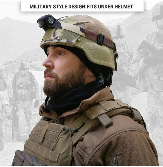 Skullies & Beanies Fleece Winter Warm Watch Cap - Mens - Army Military Tactical Skull Beanie Hat - Black - C418I4H4QRT