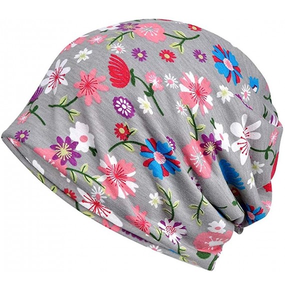 Skullies & Beanies Chemo Cancer Sleep Scarf Hat Cap Cotton Beanie Lace Flower Printed Hair Cover Wrap Turban Headwear - CO196...