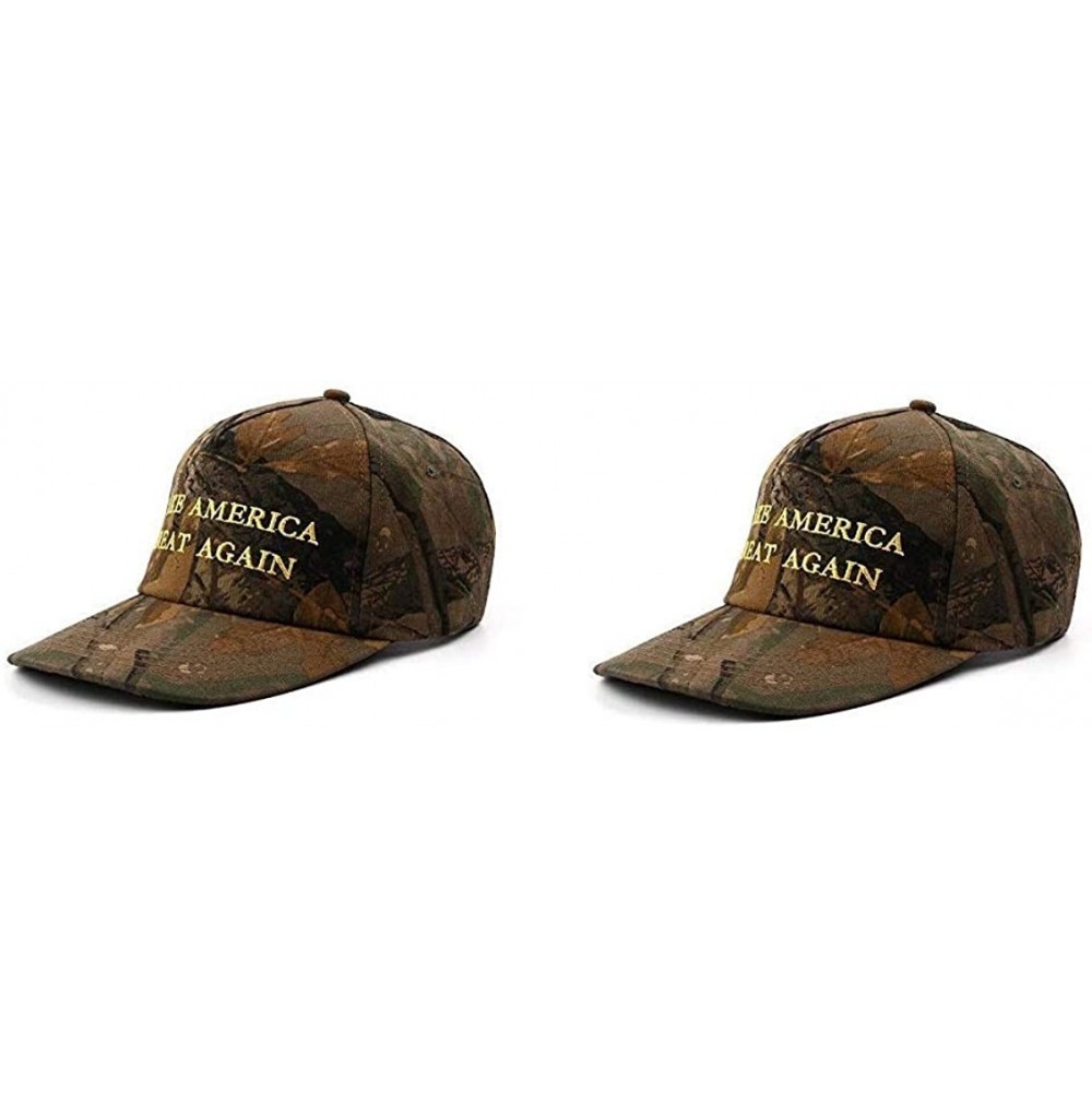 Baseball Caps Make America Great Again Hat [2 Pack]- Donald Trump USA MAGA Cap Adjustable Baseball Hat - Maga Hunt - CS18QG24A75
