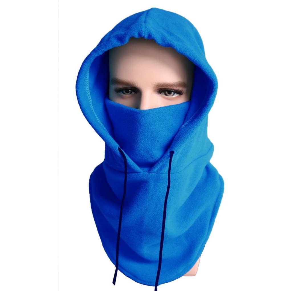 Balaclavas Fleece Balaclava Windproof Ski Mask - Blue - CG18I3SO7MH