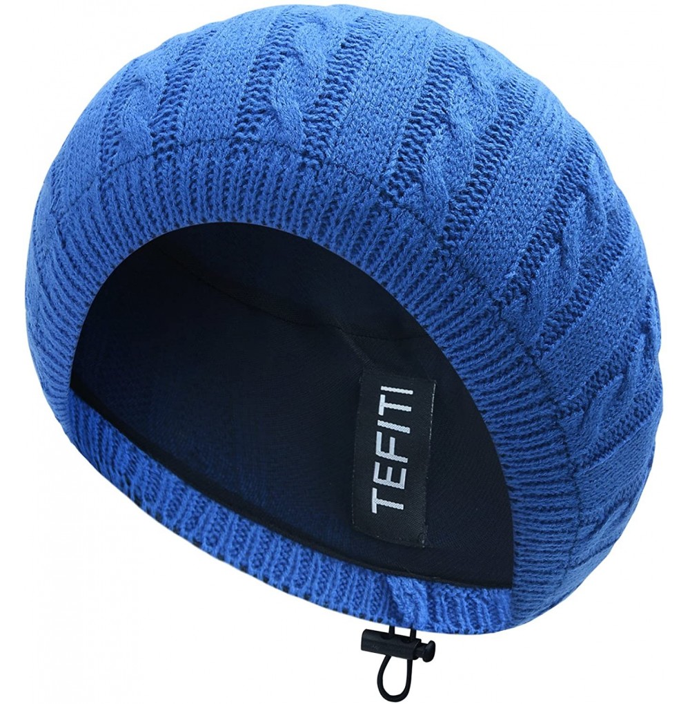 Skullies & Beanies Womens Snood Hairnet Headcover Knit Beret Beanie Cap Headscarves Turban-Cancer Headwear for Women - Blue -...