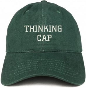 Baseball Caps Thinking Cap Embroidered Dad Hat Adjustable Cotton Baseball Cap - Hunter - C718D0G8NYC