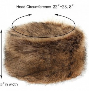 Skullies & Beanies Women's Faux Fur Hat for Winter with Stretch Cossack Russion Style White Warm Cap - Nature - CL18HG5DEQH