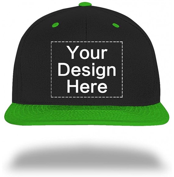 Baseball Caps Custom Baseball Cap Snapback Hiphop Hats Design Your Text Name or Logo - 3 Black&green - CY18226ZW84
