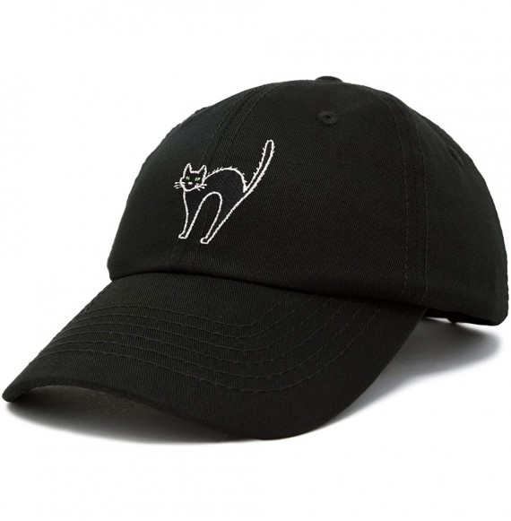 Baseball Caps Black Cat Hat Womens Halloween Baseball Cap - Black - CC18Z53HCIY