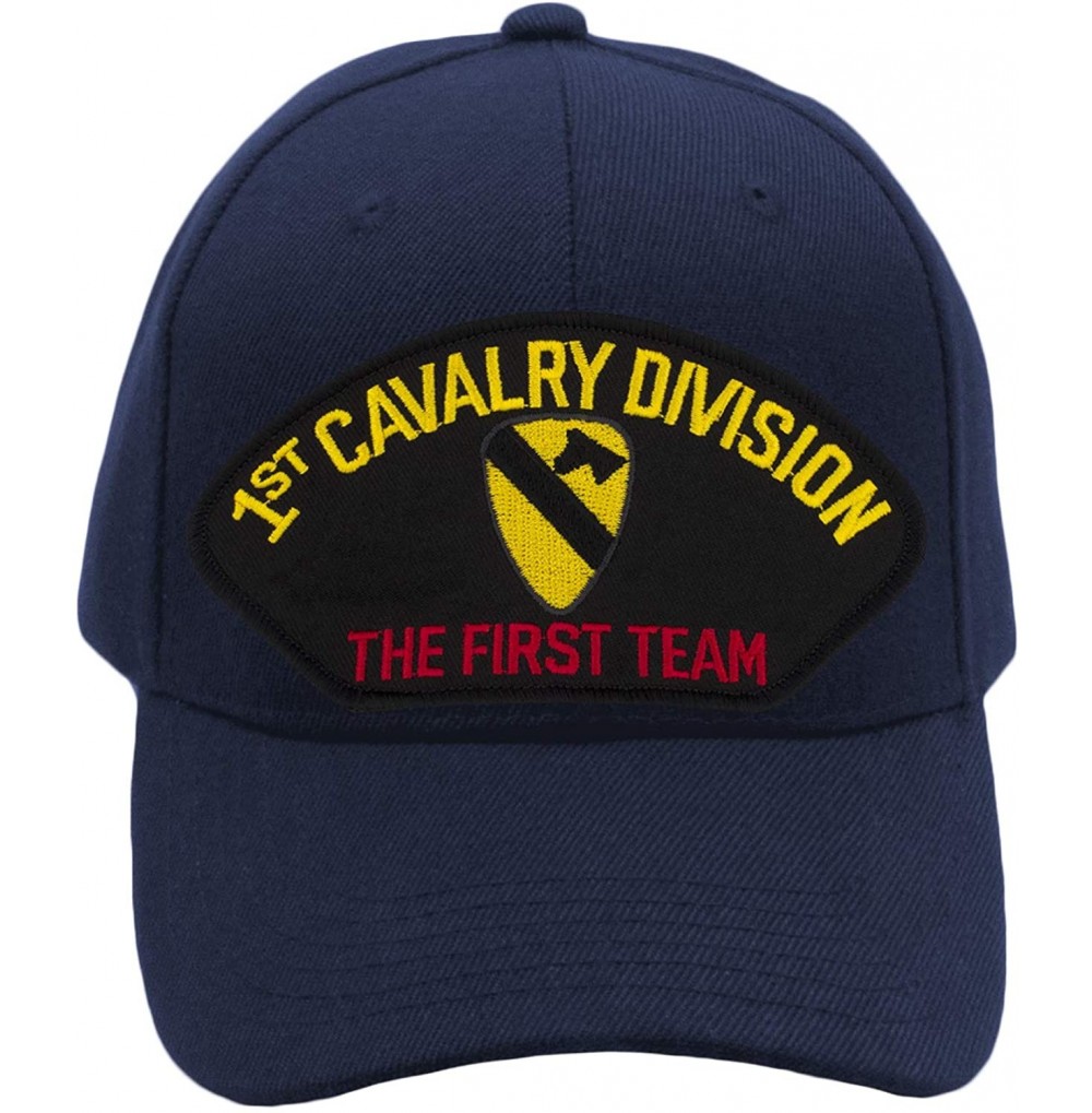 Baseball Caps 1st Cavalry Division Hat - The First Team/Ballcap Adjustable One Size Fits Most - Navy Blue - CC18QYMWQY9