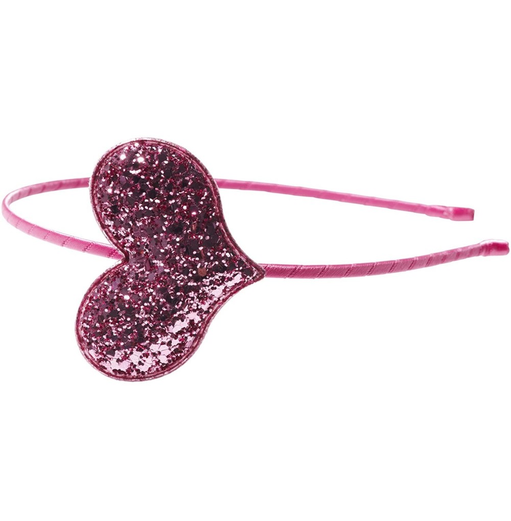 Headbands "Olivia" Glitter Heart Headband - Pink - CT12CDGV8KV