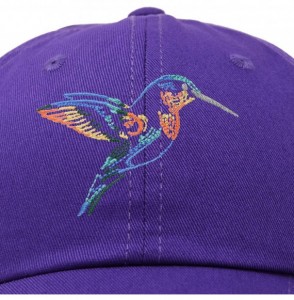 Baseball Caps Hummingbird Hat Baseball Cap Mom Nature Wildlife Birdwatcher Gift - Purple - C918SHZ32OD