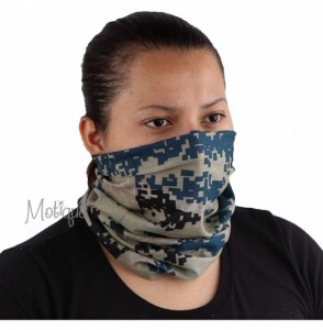 Balaclavas Seamless Face Mask Bandanas for Dust- Outdoors- Festivals- Sports - Blue Tan Pixel - CB1999X6SOD