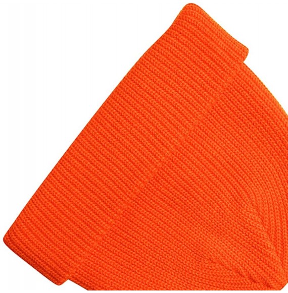 Skullies & Beanies Slouchy Beanie Hats Winter Knitted Caps Soft Warm Ski Hat Unisex - Bright Orange - C118TS34IZ7
