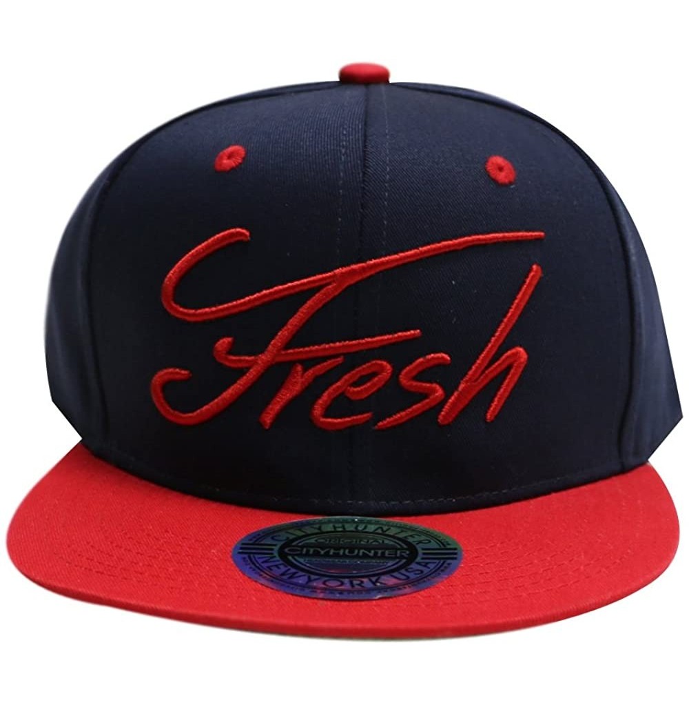 Baseball Caps Fresh Summer Snapback Hats - Navy/Red - CL11YREWCCV