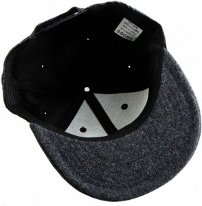 Baseball Caps Unisex Woolen Baseball Cap-Winter Wide Brim Warm Snapback Hat - 03-dark Grey - C712NRUQKVC