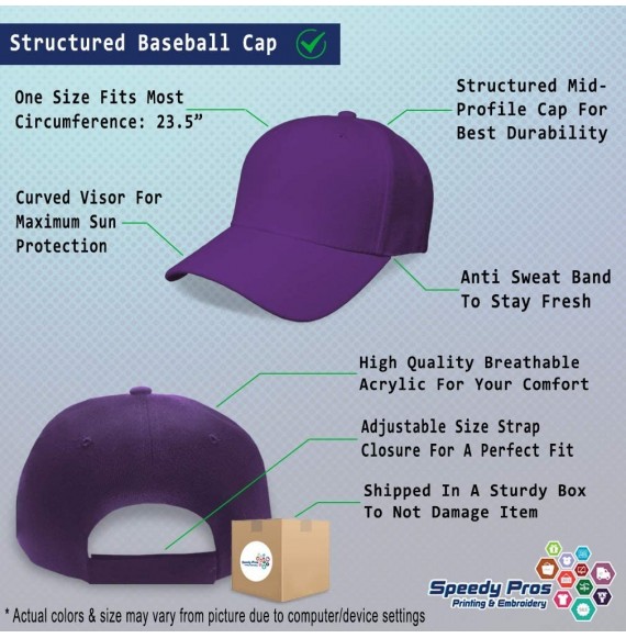 Baseball Caps Custom Baseball Cap Crab Style C Embroidery Acrylic Dad Hats for Men & Women - Purple - CJ18SDLK9XT