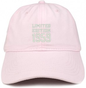 Baseball Caps Limited Edition 1959 Embroidered Birthday Gift Brushed Cotton Cap - Light Pink - CA18D9KIL3R