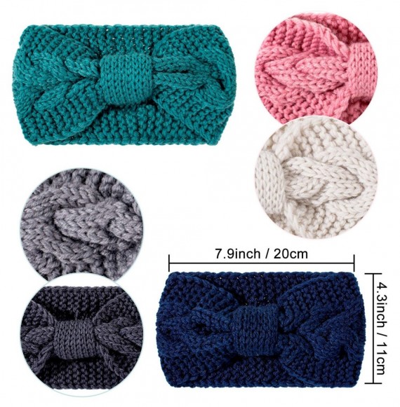 Cold Weather Headbands Headbands Warmers Accessories Scrunchies - Blue Pink Colors - C41943LQR9G