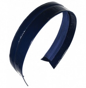 Headbands Essential Shiny Black Leather Headbands - C518E8MICNT