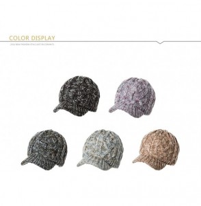 Newsboy Caps Womens Knit Newsboy Cap Warm Lined Winter Hat 100% Soft Acrylic with Visor - 69242_darkgrey2 - CP18A6WYZX3