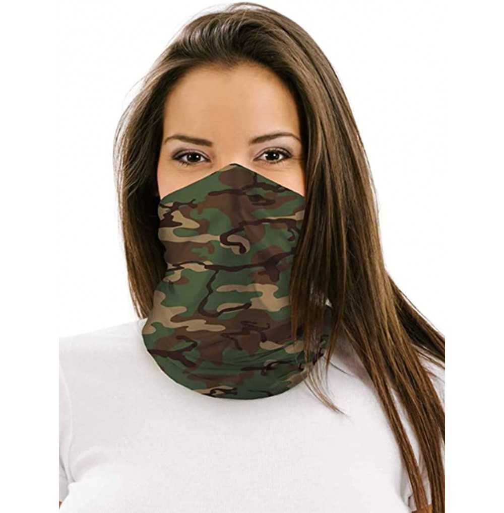 Headbands Seamless Face Cover Neck Gaiter for Outdoor Bandanas for Anti Dust Print Cool Women Men Windproof Scarf - CW197XUK9YG