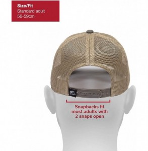 Baseball Caps Fish Silhouettes Trucker Hat - Adjustable Baseball Cap w/Snapback Closure - Trout (Olive W/ Tan Mesh) - CX18L9W...