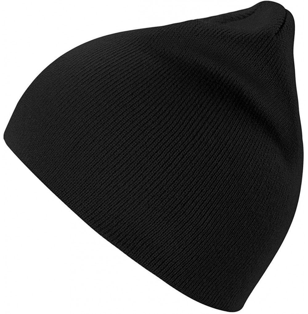 Skullies & Beanies Winter Beanie Hat Warm Knit Hats Acrylic Knit Cuff Beanie Cap for Women & Men - Black-1 - CK18K0NAS0Y