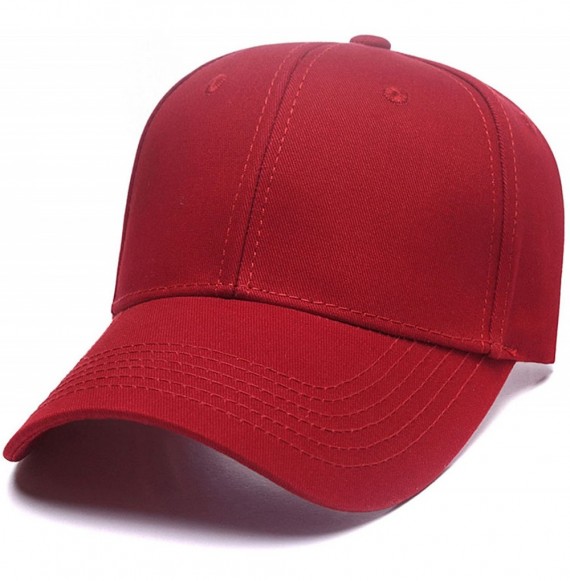 Baseball Caps Custom Embroidered Baseball Caps Ponytail Messy High Bun Hat Ponycaps Adjustable Mesh Trucker Hats - Wine Red-1...