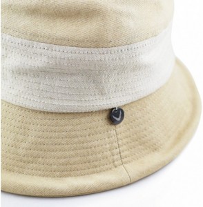 Sun Hats Light Weight Packable Women's Wide Brim Sun Bucket Hat - Collete- Beige - C318GQX7WOX