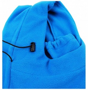 Balaclavas Parent Child Winter Double Layer Fleece Balaclava Adjustable Ski Mask Hood - Blue - Child - CJ18ZE5E5LG