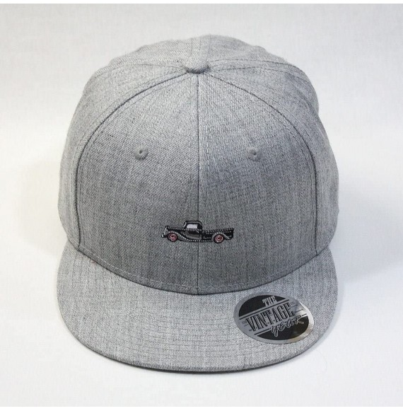 Baseball Caps Premium Heather Wool Blend Flat Bill Adjustable Snapback Hats Baseball Caps - Bt Heather Gray - CN12N15037O