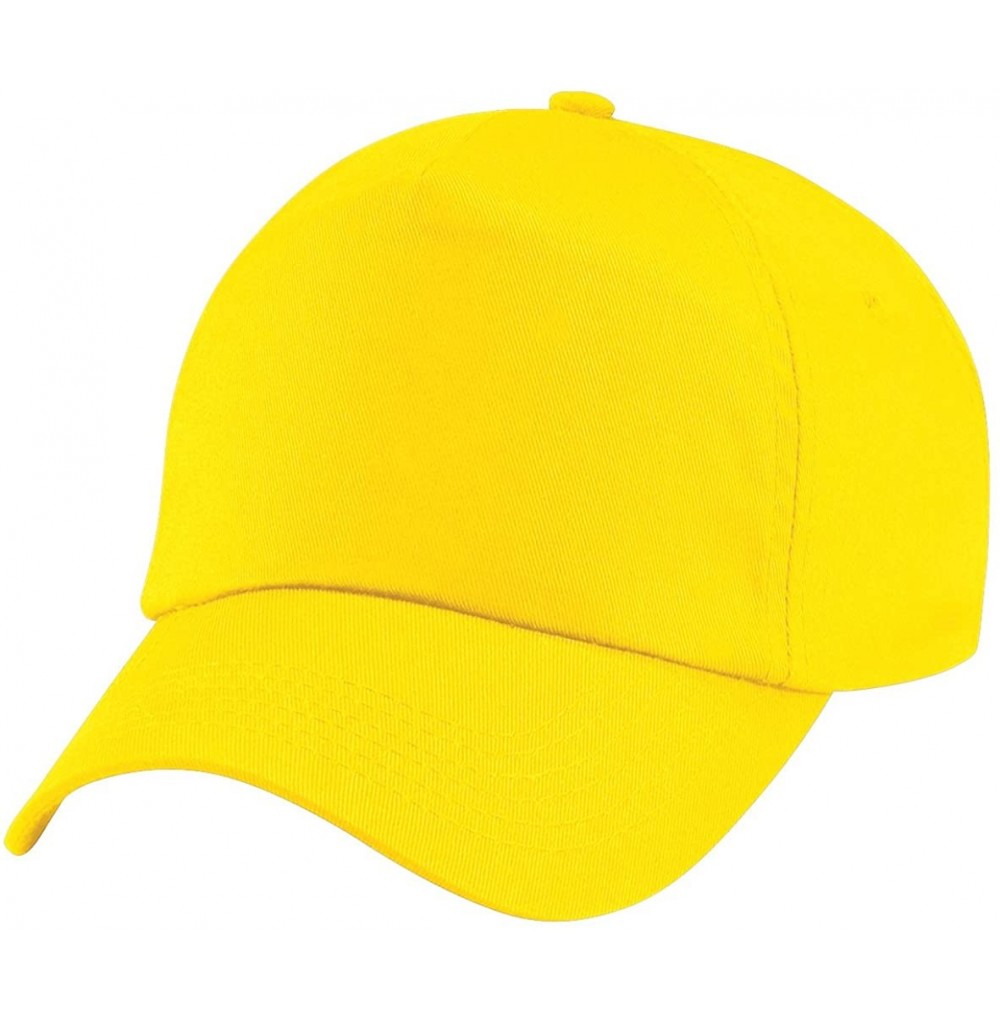 Baseball Caps Mens Original Cotton Baseball Cap - Yellow - CF116LRKEGN