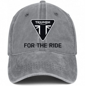 Baseball Caps Triu-mph-Motorcycles-Logo- Mens Women's Washed Cool Cap Adjustable Snapback Dad Hat - Grey-101 - C518UAA62SR