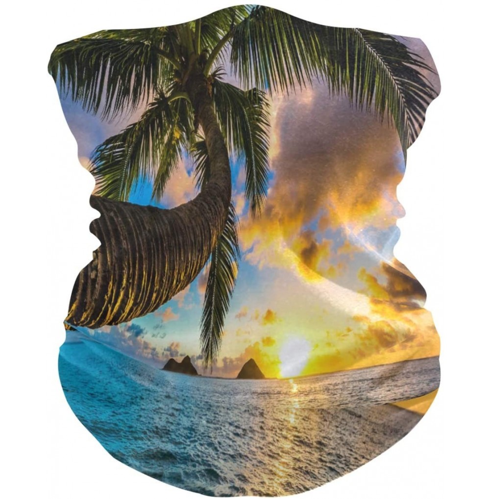 Balaclavas American Bandanas Headband Neckwarmer - Hawaii Sunrise - C9197Q5UIKU