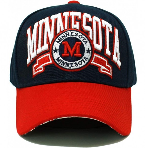 Baseball Caps Team Color City Name Embroidered Baseball Cap Hat Unisex Football Basketball - Minnesota-navy - CI18RW4HO7Q