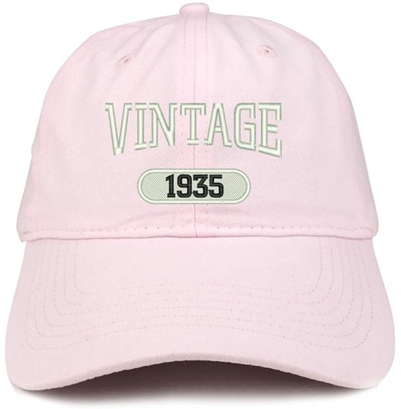 Baseball Caps Vintage 1935 Embroidered 85th Birthday Relaxed Fitting Cotton Cap - Light Pink - CS180ZM9L82