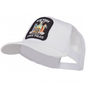 Baseball Caps New York State Police Patched Mesh Back Cap - White - CQ11ND589O5