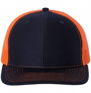 Baseball Caps Trucker Snapback Cap-Navy/Orange-Adjustable - CB18C2A6EES