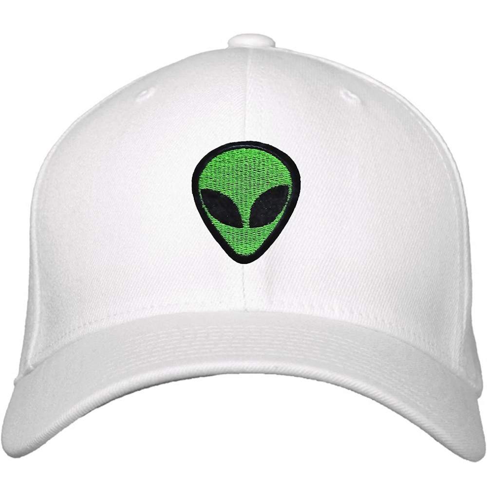 Baseball Caps Alien Face Head Hat - White Adjustable Cap - CH18CY7CYCG