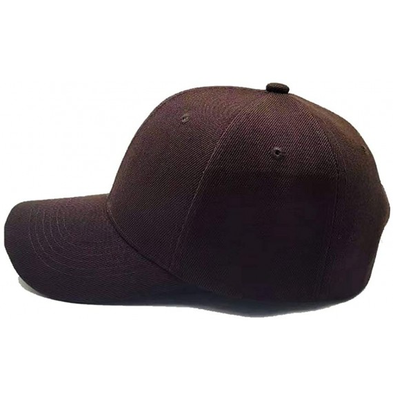 Baseball Caps Baseball Cap Casual Adjustable Plain Baseball Hat for Men Women Dad Tucker Ball Cap - 1 Pcs Brown - CS1947QTKXR