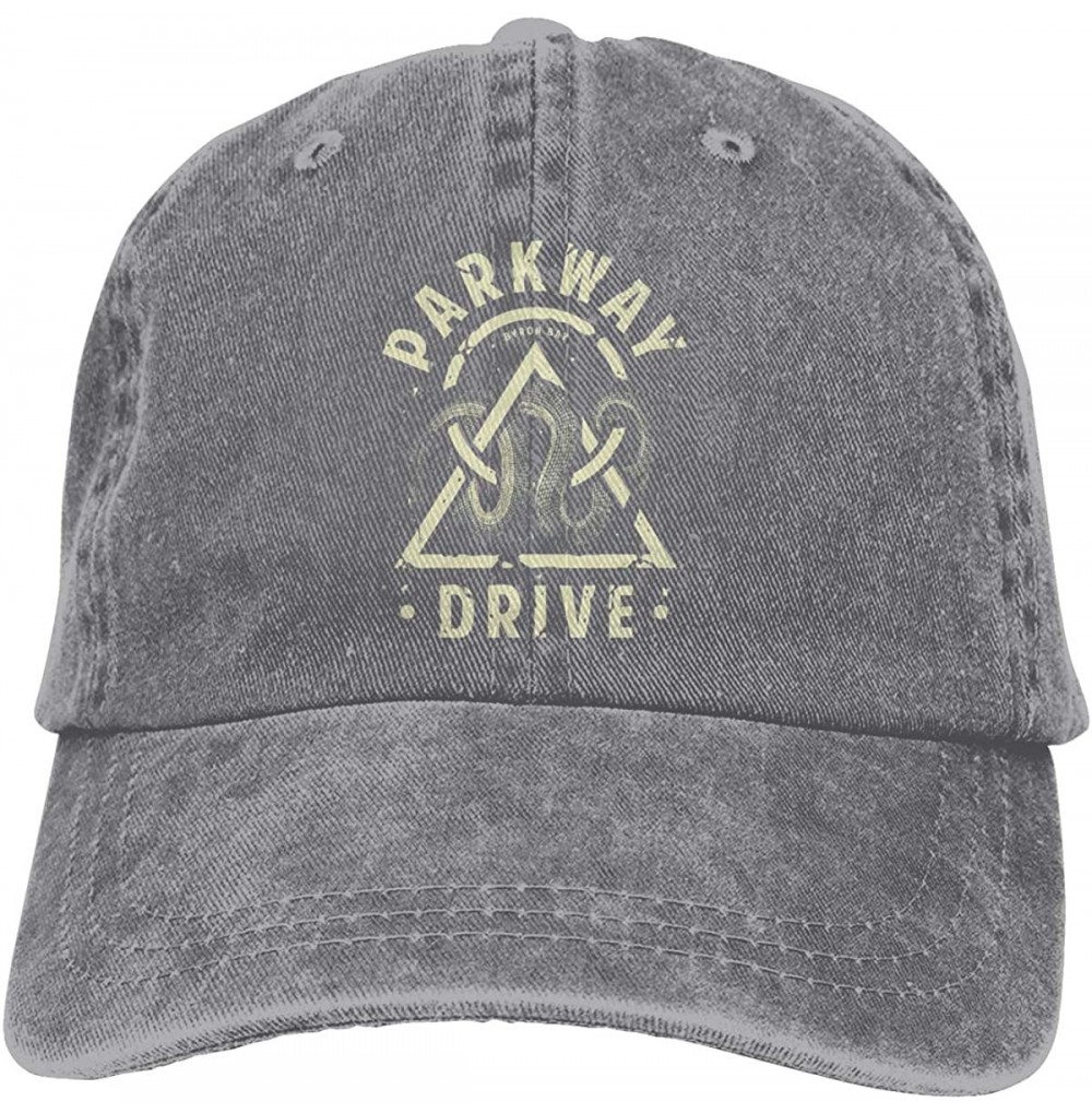 Baseball Caps Womens & Mens Unisex Design with Parkway Drive Logo Washed Hats Adjustable - Gray - CG193354Z7Y